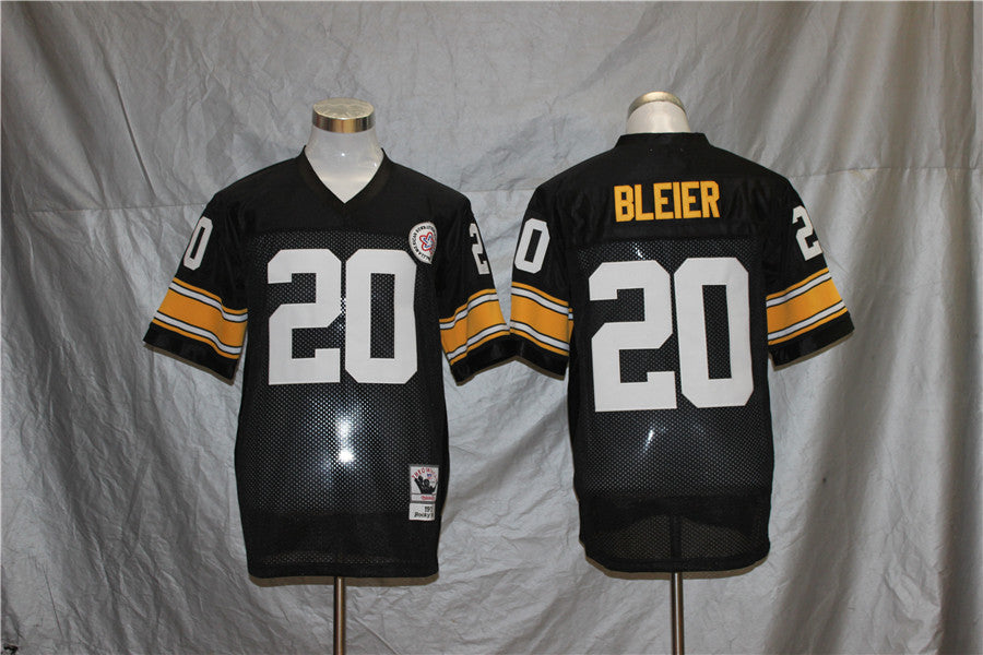 Men's Pittsburgh Steelers Rocky Bleier Mitchell & Ness Black Legacy Replica Jersey1