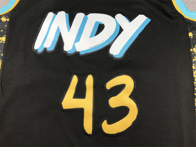 Men's Indiana Pacers Pascal Siakam #43 Black 2023/24 Swingman Jersey1 - City Edition