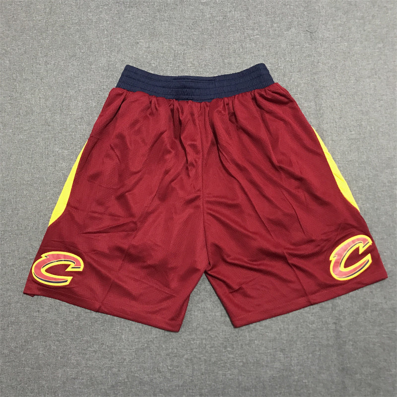 Men's Cleveland Cavaliers Wine Basketball Shorts1