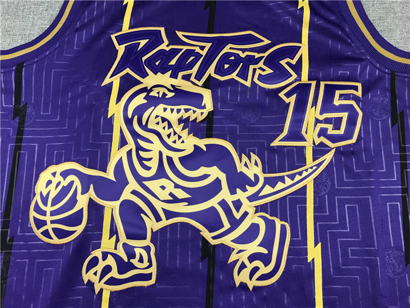 Men's Toronto Raptors Vince Carter 1998-99 Purple Hardwood Classics Swingman Jersey1