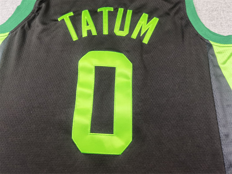 Men's Boston Celtics Jayson Tatum #0 Black 2024/25 Swingman Player Jersey1 - City Edition