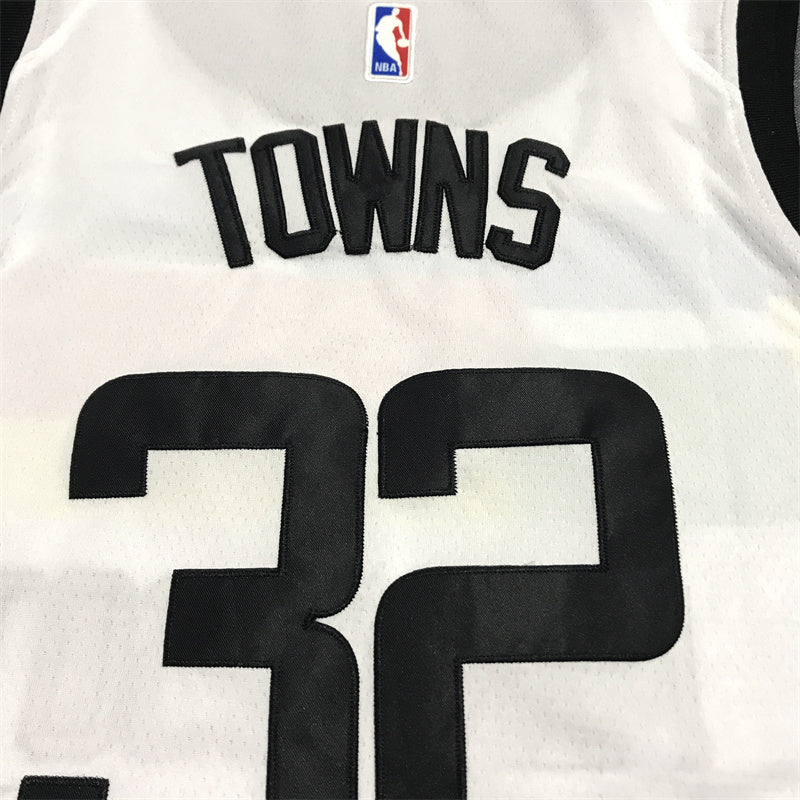 Men's Minnesota Timberwolves Karl-Anthony Towns #32 White Swingman Jersey1 - City Edition