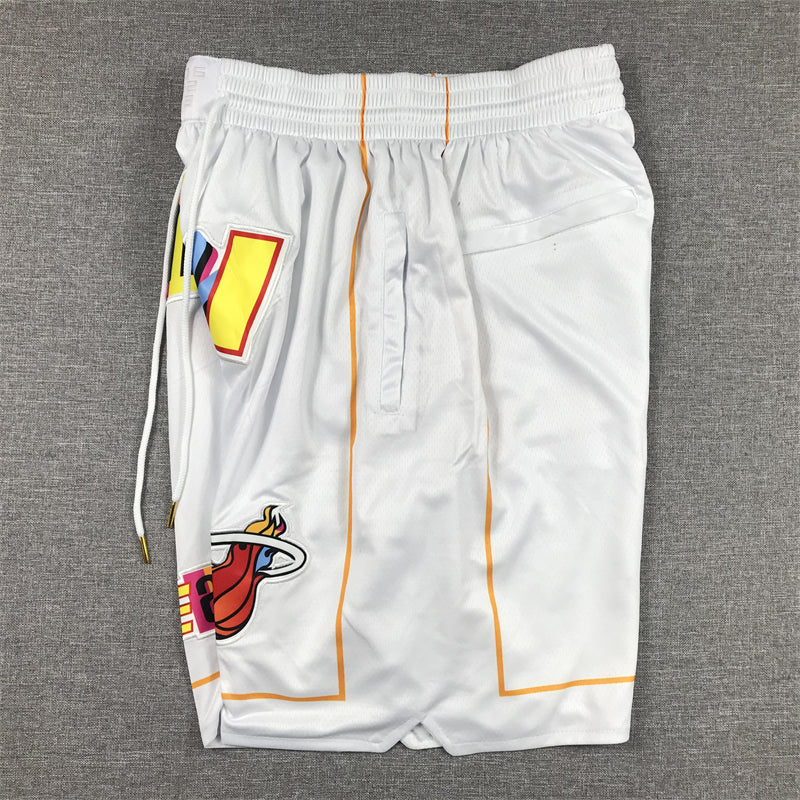 Men's Miami Heat White 2022/23 City Edition Basketball Shorts1