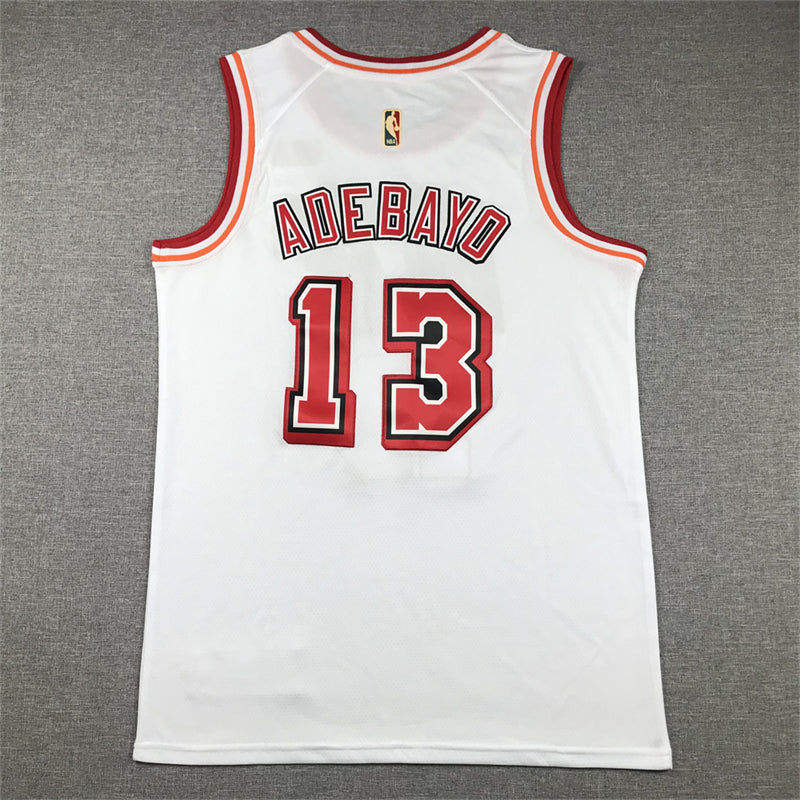 Men's Miami Heat Bam Adebayo #13 White 2022/23 Swingman Jersey1 - Classic Edition