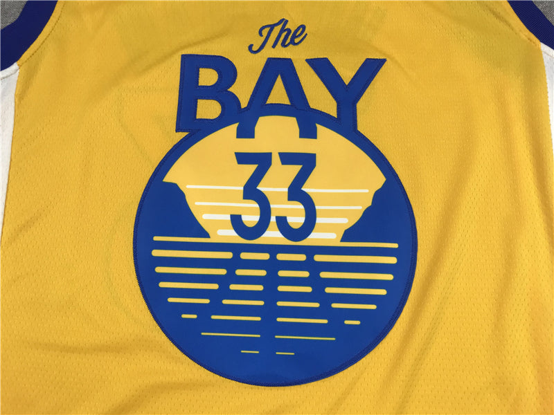 Men's Golden State Warriors James Wiseman Gold Fast Break Team Replica Jersey1