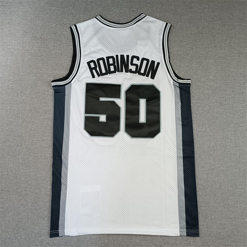 Men's San Antonio Spurs David Robinson White 1998-99 Classics Swingman Jersey1