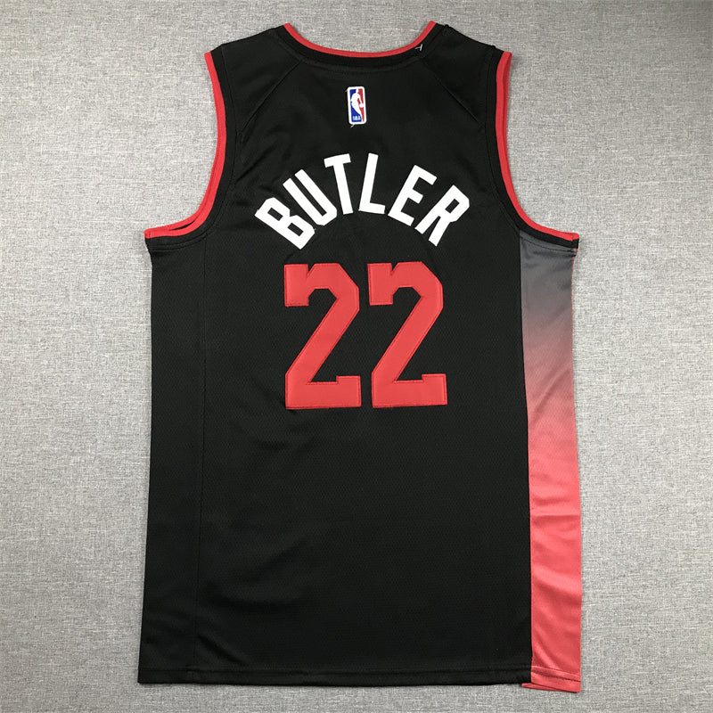 Men's Miami Heat Jimmy Butler #22 Black 2023/24 Swingman Jersey1 - City Edition