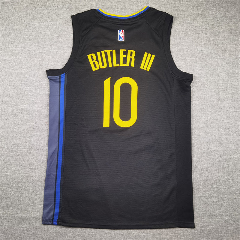 Men's Golden State Warriors Jimmy Butler #10 Black Swingman Jersey1 - Statement Edition