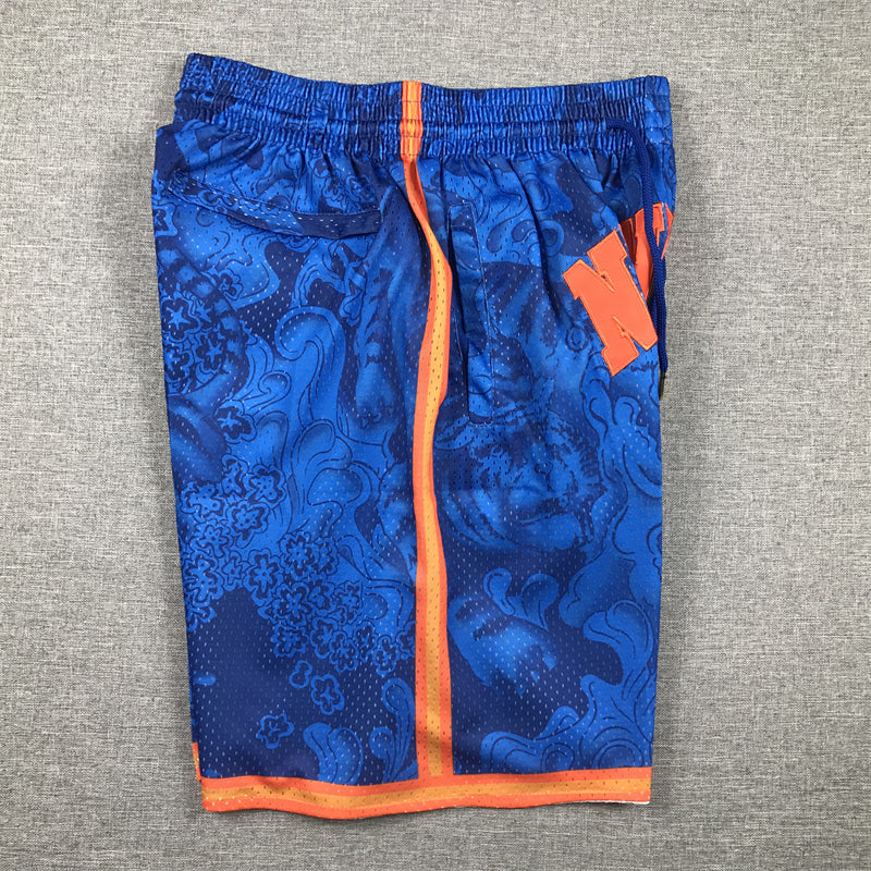 Men's New York Knicks Blue Year of the Tiger Edition Pocket Shorts1