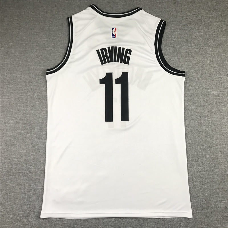 Men's Brooklyn Nets Kyrie Irving White 2019 Fast Break Player Movement Jersey1