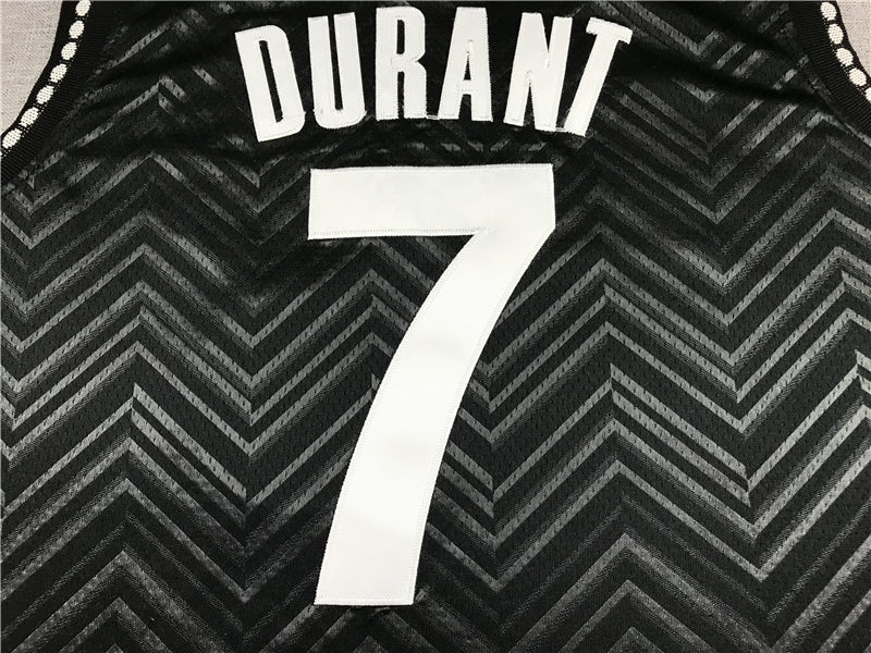 Men's Brooklyn Nets Kevin Durant #7 Black 2020/21 Swingman Player Jersey1
