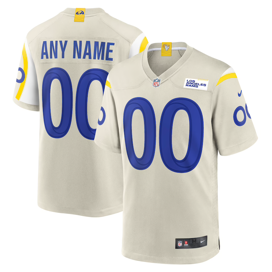 Custom Los Angeles Rams Bone Game Jersey1