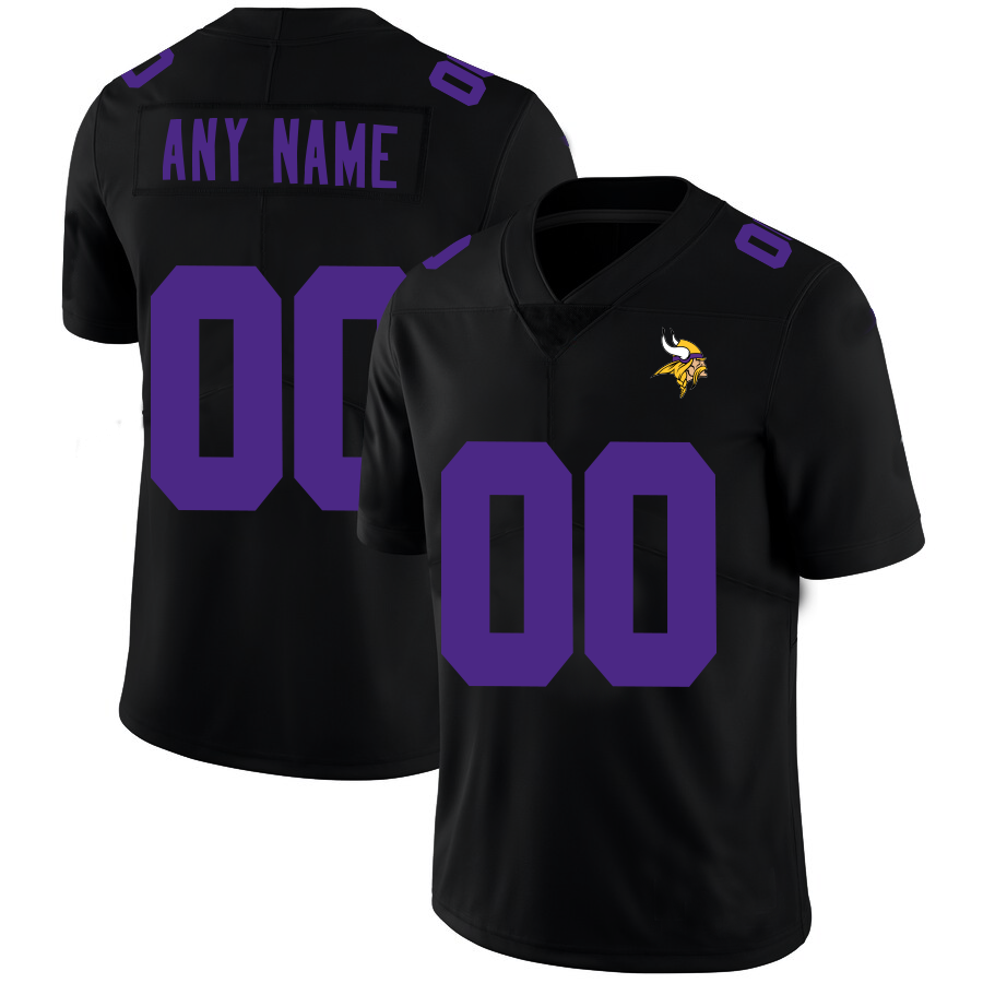 Custom1 Minnesota Vikings Football Jerseys Black American Stitched Name And Number Size S to 6XL Christmas Birthday Gift