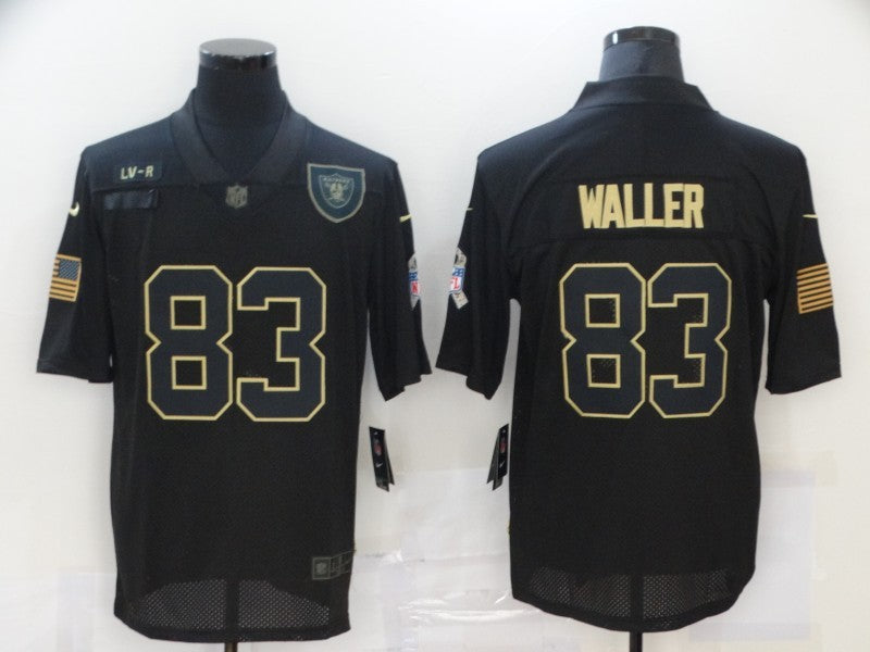 Men's Las Vegas Raiders Darren Waller #83 Black Player Game Jersey1