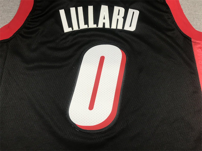 Men's Portland Trail Blazers Damian Lillard Black Swingman Jersey1 - City Edition