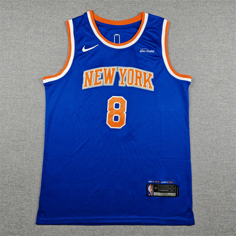 Men's New York Knicks OG Anunoby #8 Blue Game Jersey - Icon Edition