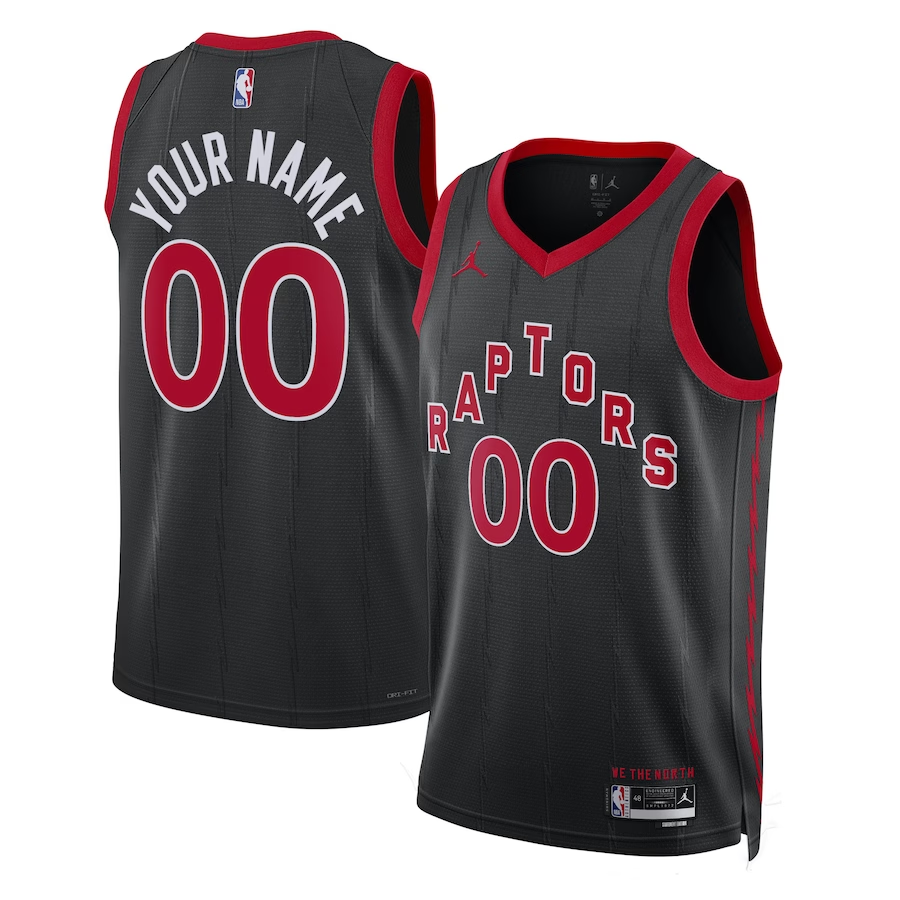 Men's Toronto Raptors Black 2022/23 Swingman Custom Jersey1 - Statement Edition