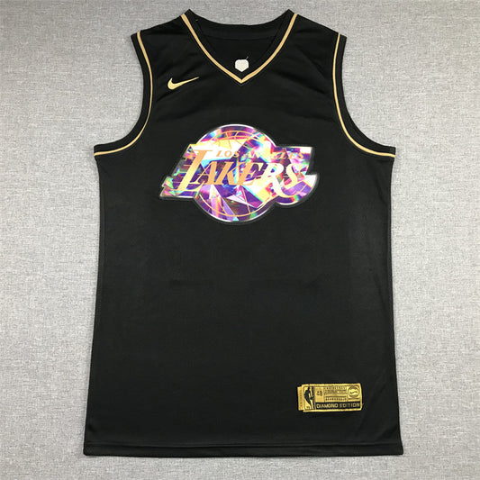 Men's Los Angeles Lakers LeBron James #6 Black Swingman Player Jersey1