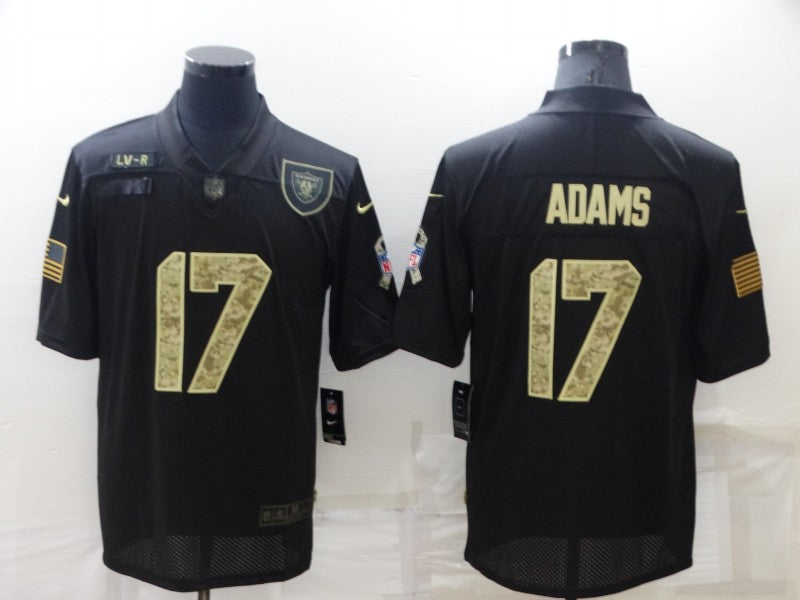 Men's Las Vegas Raiders Davante Adams #17 Black Alternate Game Jersey1