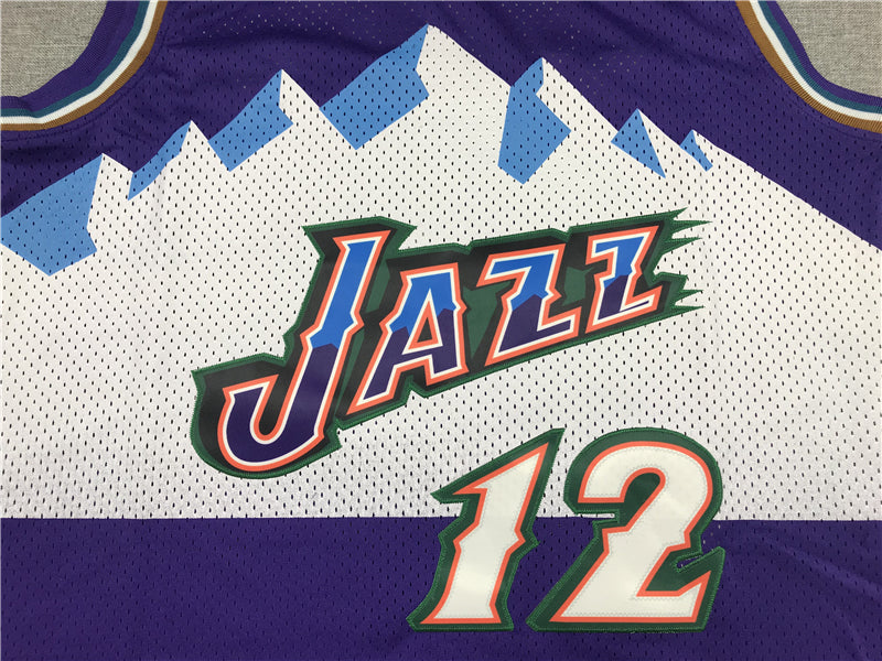 Men's Utah Jazz John Stockton Mitchell & Ness Purple 1996/97 Player Jersey1