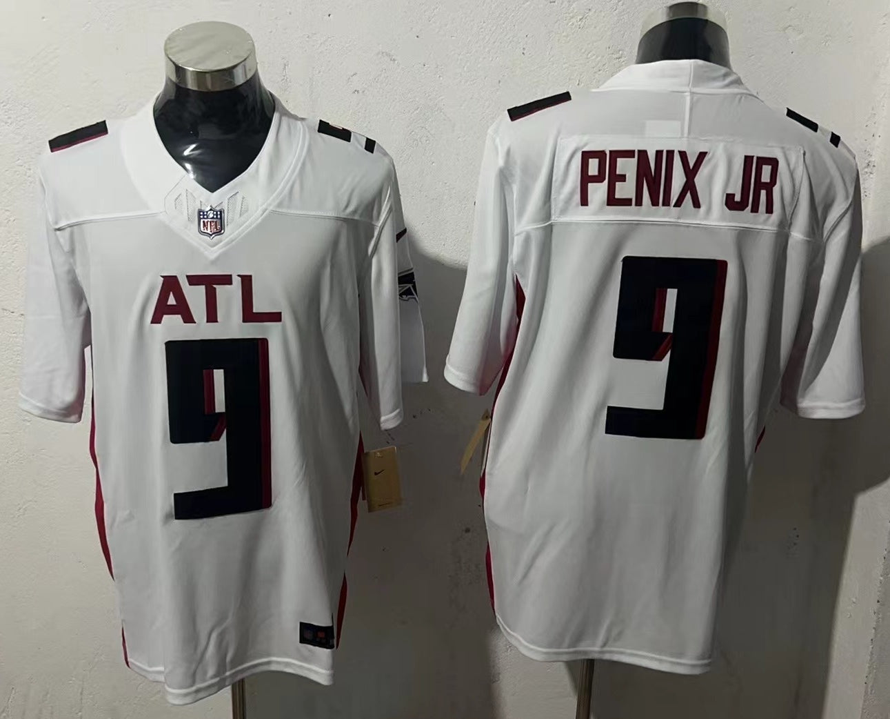 Men's Atlanta Falcons Michael Penix Jr. #9 White Game Jersey