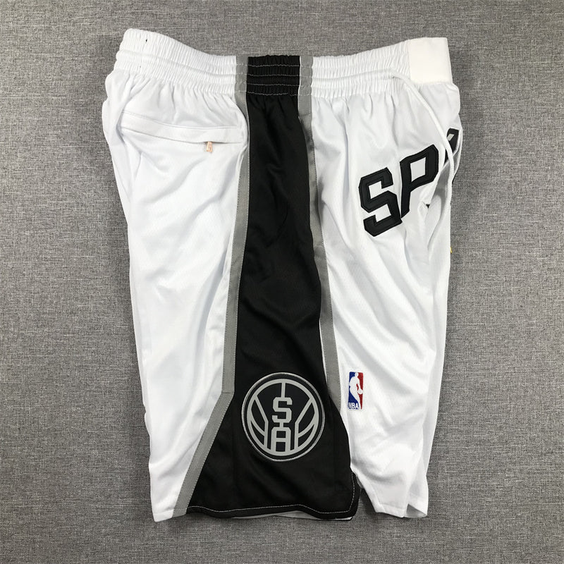 Men's San Antonio Spurs White Pocket Shorts1