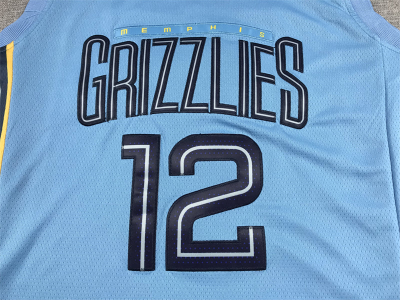 Men's Memphis Grizzlies Ja Morant #12 Light Blue 2022/23 Statement Edition Swingman Jersey1