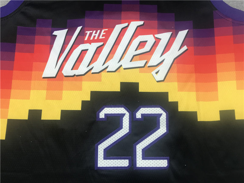Men's Phoenix Suns DeAndre Ayton #22 NBA Black Replica Jersey1 - City Edition