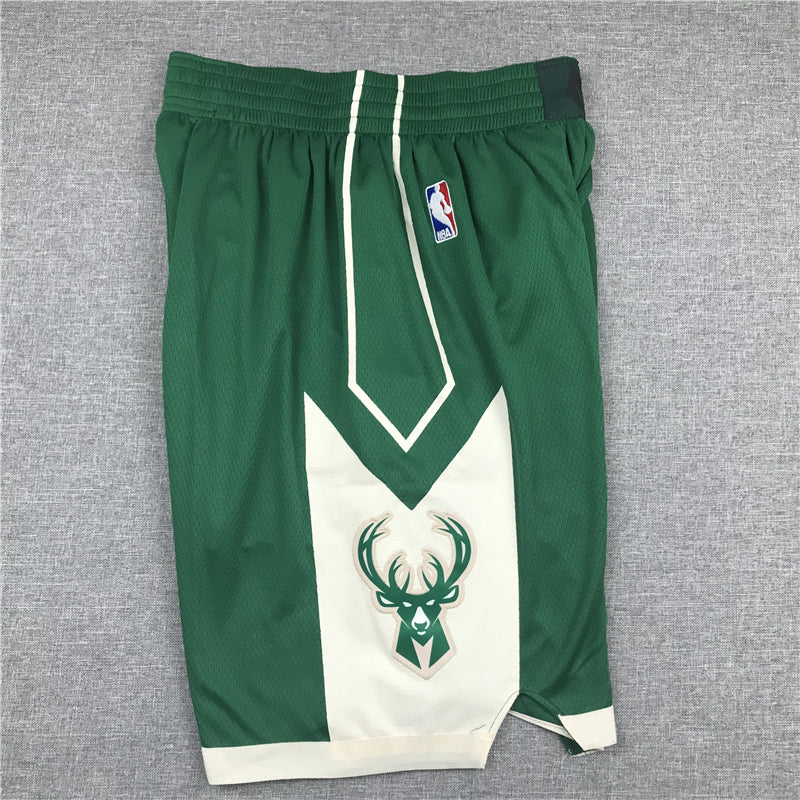 Men's Milwaukee Bucks Green Basketball Shorts1