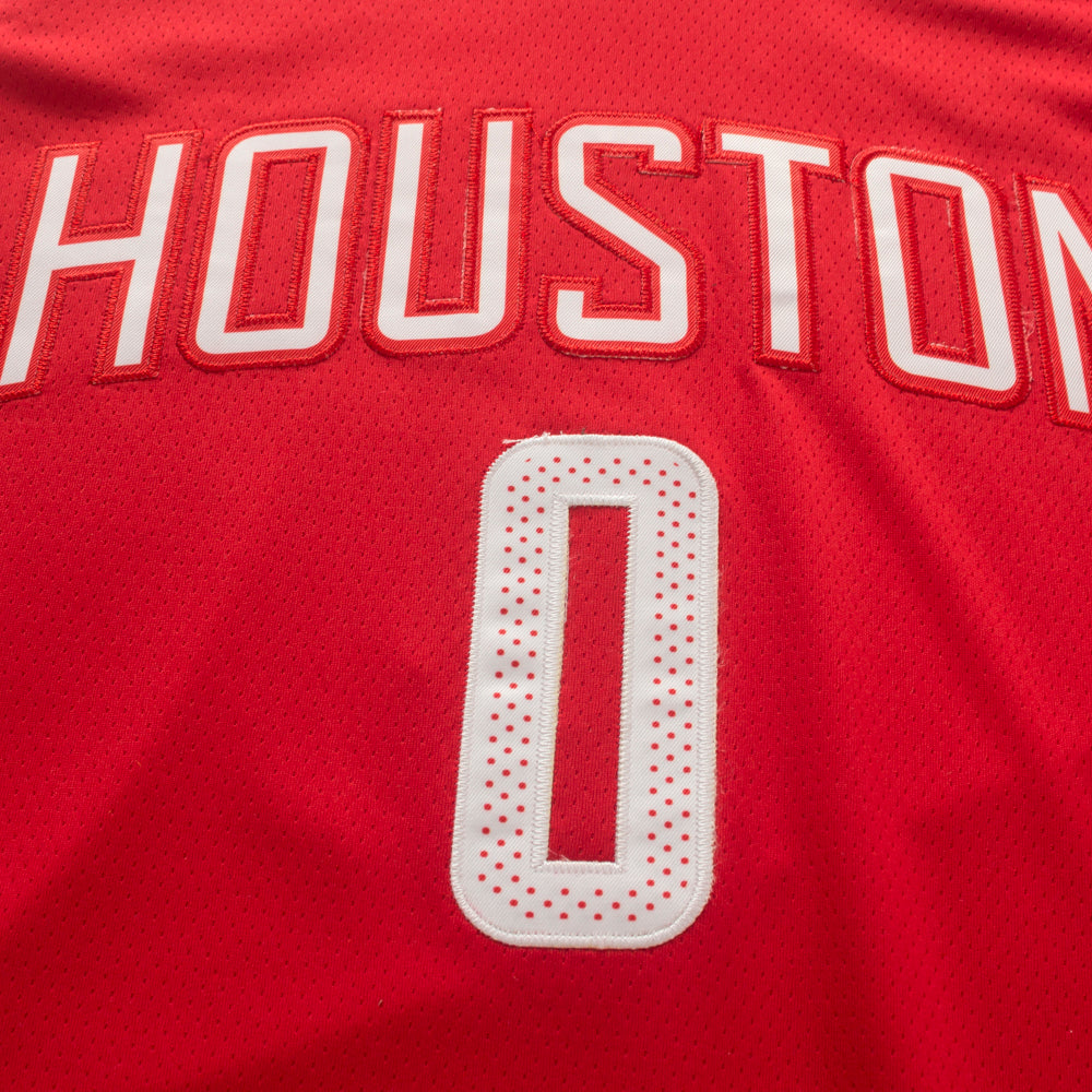 Men's Houston Rockets Russell Westbrook #0 NBA Red Classics Swingman Jersey1