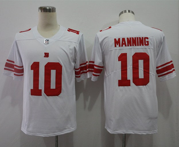 Men's New York Giants Eli Manning #10 White Game Player Jersey1