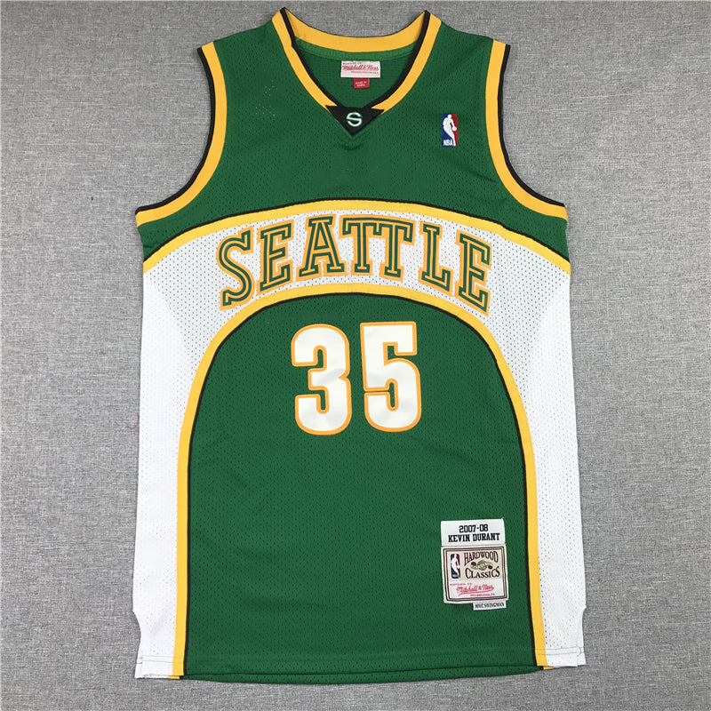 Kevin Durant Seattle SuperSonics 2007-08 Green Hardwood Classics Swingman Jersey - JerseysFreak