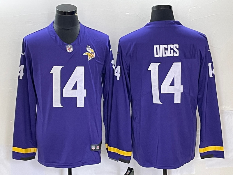 Men's Minnesota Vikings Stefon Diggs #14 Purple Player Jersey1