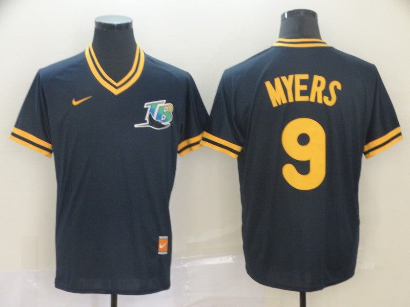 Men's Tampa Bay Rays Wil Myers #9 Navy Replica Baseball Jersey1