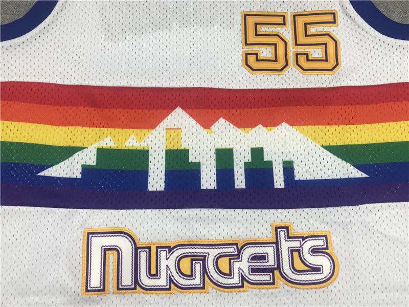 Men's Denver Nuggets Dikembe Mutombo 1991-92 White Hardwood Classics Swingman Jersey1