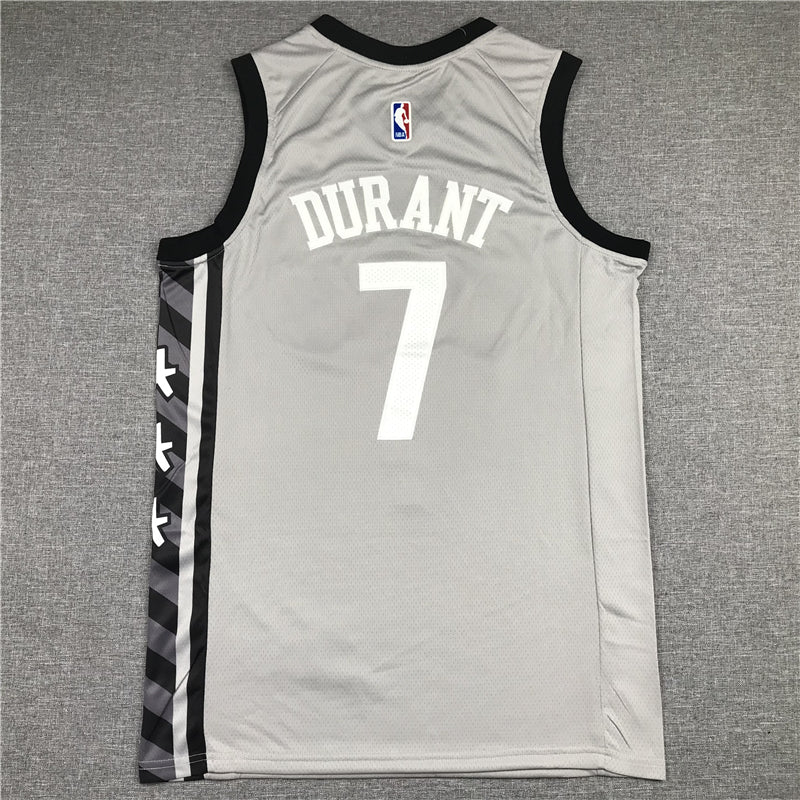 Men's Brooklyn Nets Kevin Durant Gray 2019 Fast Break Player Movement Jersey1