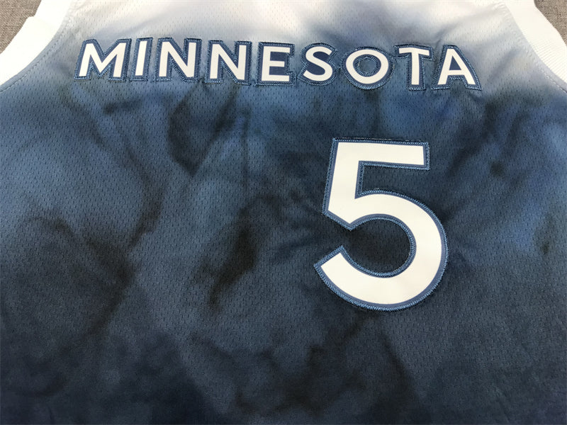 Men's Minnesota Timberwolves Anthony Edwards #5 Blue 2023/24 Swingman Jersey1 - City Edition