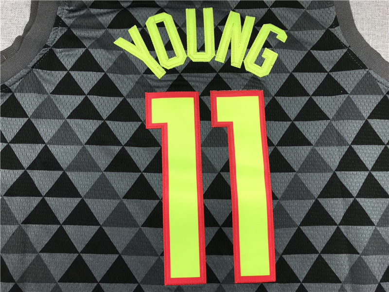 Men's Atlanta Hawks Trae Young #11 Black Swingman Jersey1