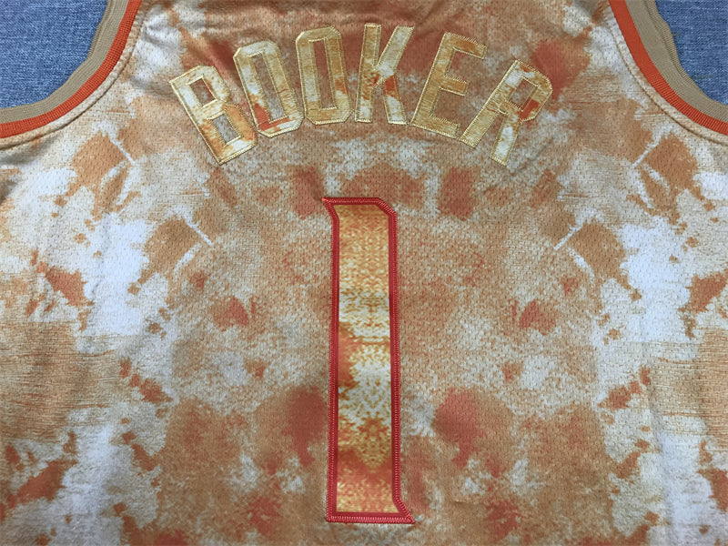 Men's Phoenix Suns Devin Booker #1 Orange Select Series Swingman Jersey1
