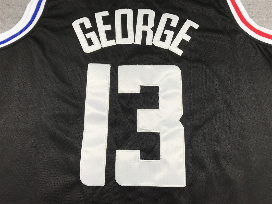 Men's LA Clippers Paul George #13 Black 2022/23 Fastbreak Jersey1 - City Edition