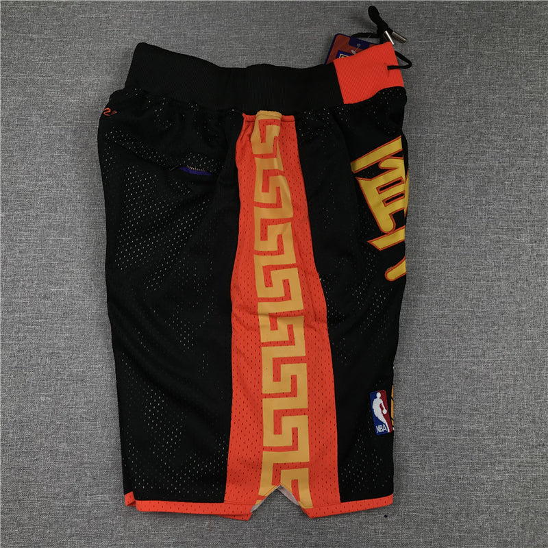 Men's Golden State Warriors Black Chinese Edition Basketball Shorts1