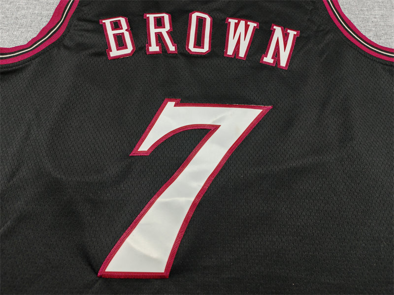 Men's Philadelphia 76ers Jaylen Brown #7 Black Swingman Jersey - Classic Edition