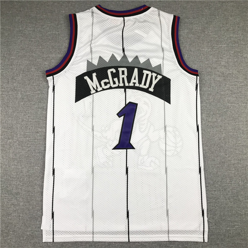 Men's Toronto Raptors Tracy McGrady 1998-99 White Hardwood Classics Swingman Jersey1