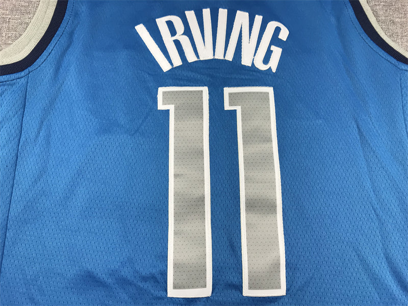 Men's Dallas Mavericks Kyrie Irving #11 Royal Fast Break Replica Jersey1 - Icon Edition