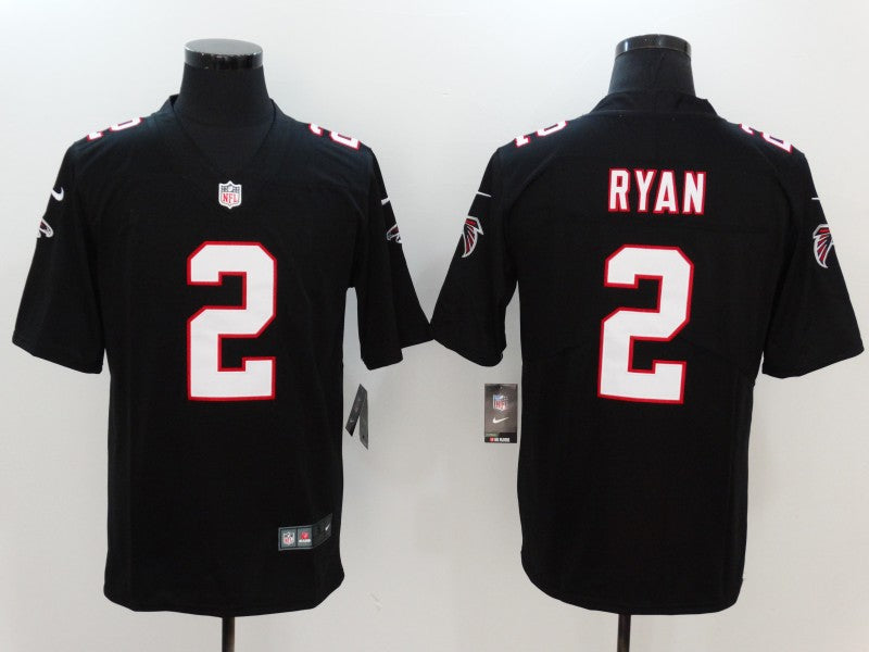 Men's Atlanta Falcons Matt Ryan #2 Black Game Jersey1