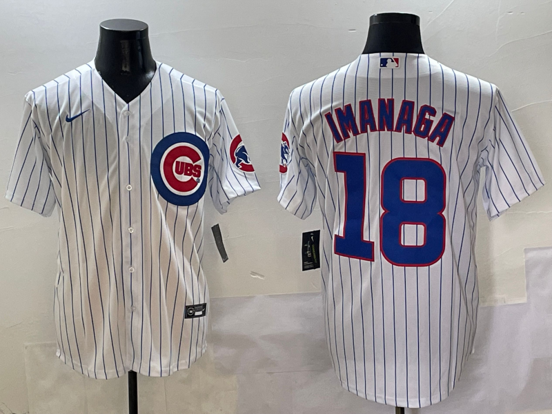 Men's Chicago Cubs Shota Imanaga #18 White Home Replica Player Jersey1