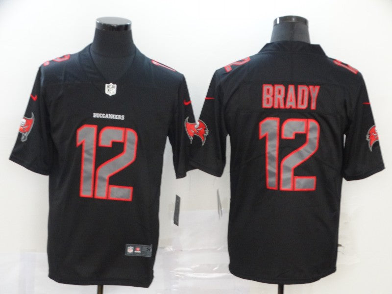Men's Tampa Bay Buccaneers Tom Brady #12 Black Authentic Player Game Jersey1