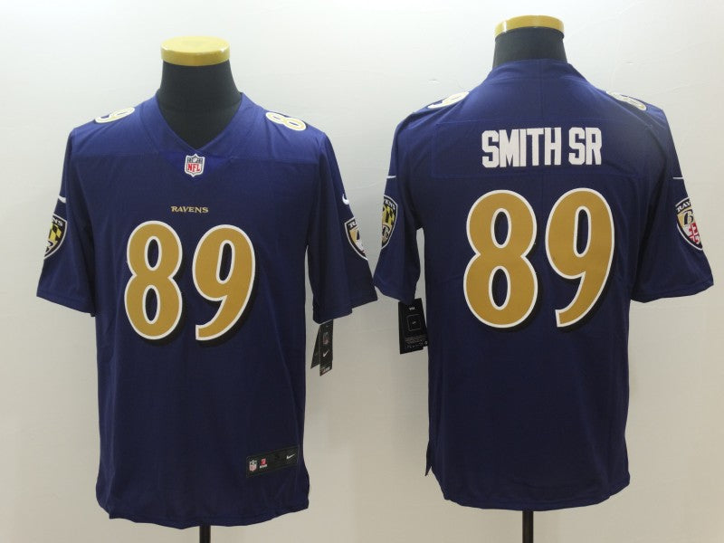 Men's Baltimore Ravens Steve Smith Sr #89 Purple Game Player Jersey1