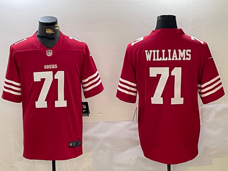 Men's San Francisco 49ers Trent Williams #71 Scarlet Game Player Jersey1