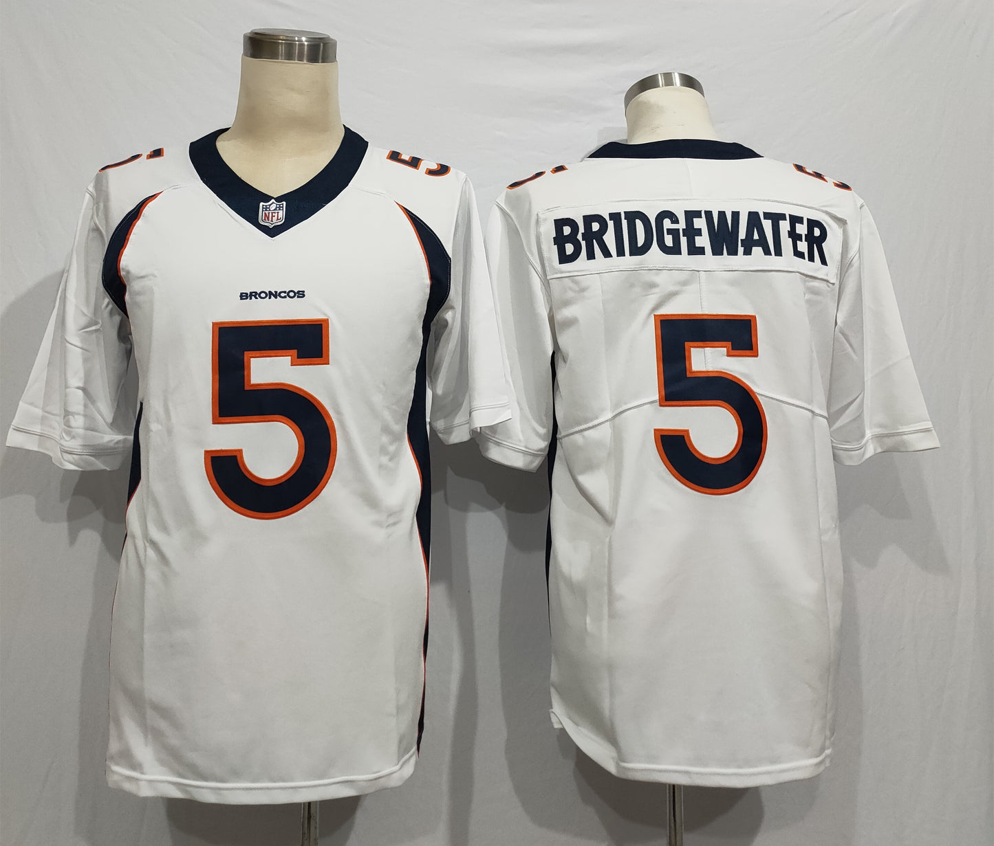 Men's Denver Broncos Teddy Bridgewater #5 White Game Jersey1